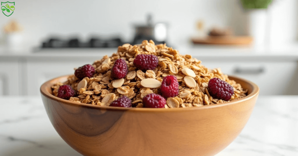 dried raspberries granola